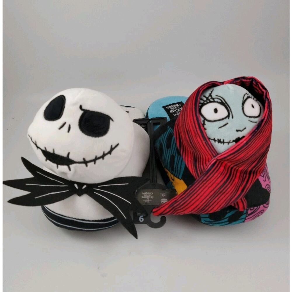 Disney NBC Jack & Sally Slippers Women's SZ 9-10 Nightmare Before Christmas NWT